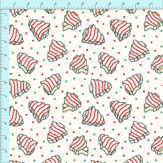*Tree Cakes White (pre-order) - Fabric Club Month 19