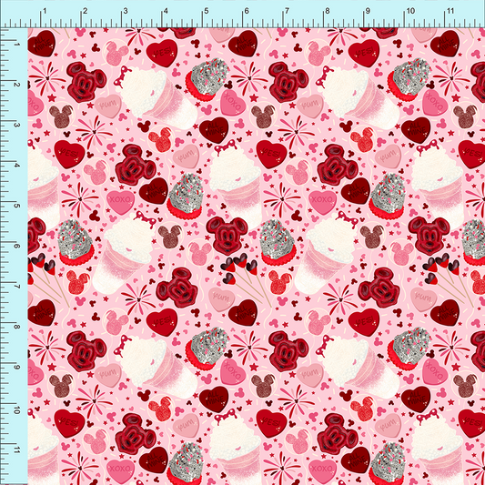 Fabric Club Month 21 - Sweetheart Magical Treats on Pink(pre-order)