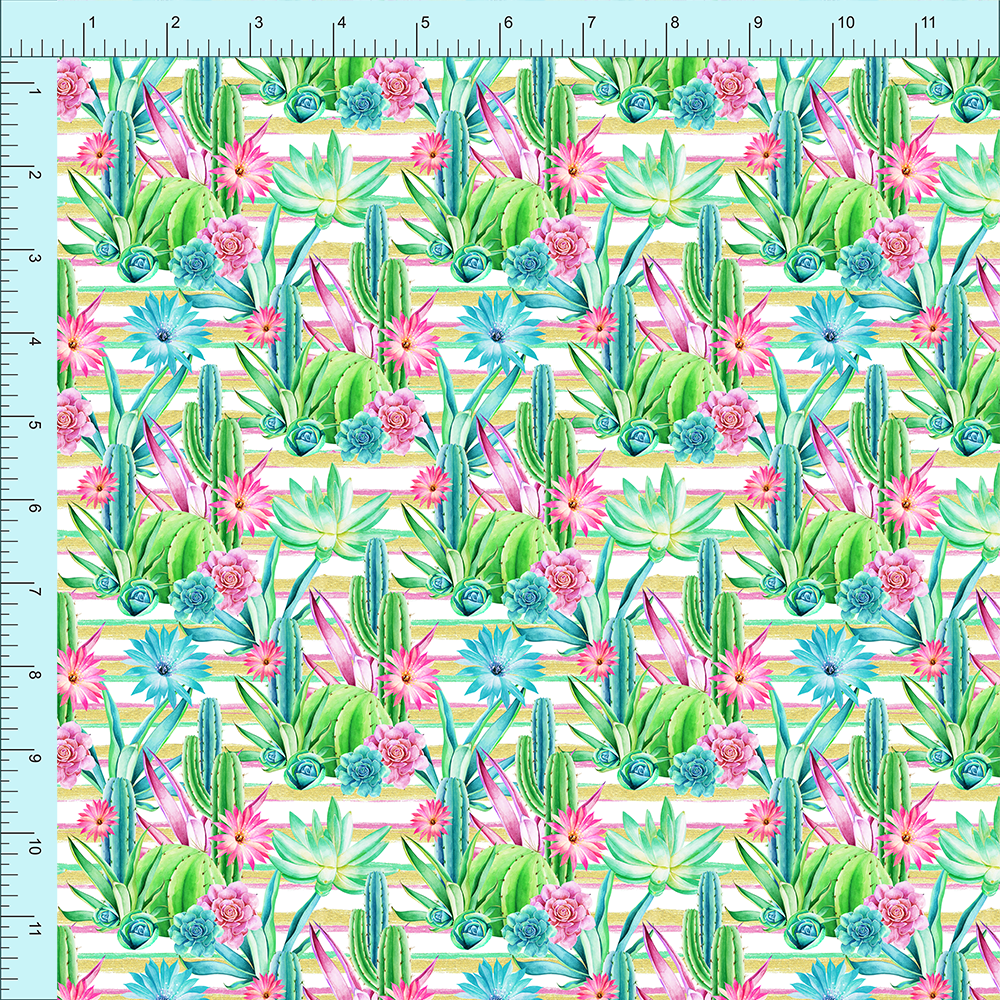 Fabric Club Month 22 - Succulents and Stripes (pre-order)