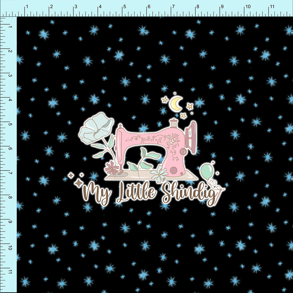 Fabric Club Month 26 - Fairy Godmother Sparkles on Black (retail)