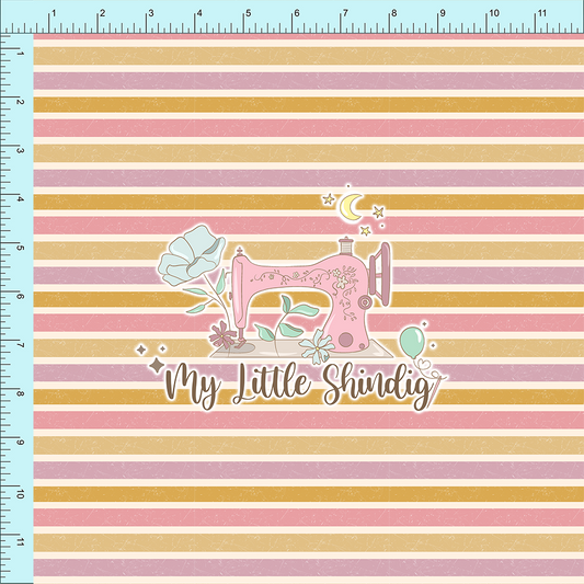 Fabric Club Month 27 - Floral Lemon Stripe (pre-order)