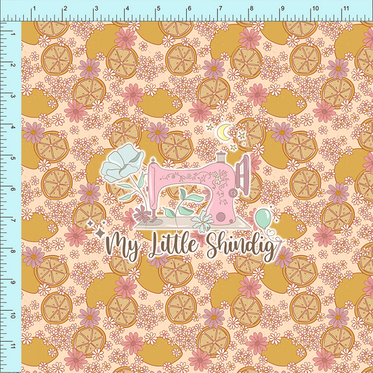 Fabric Club Month 27 - Floral Lemons (pre-order)