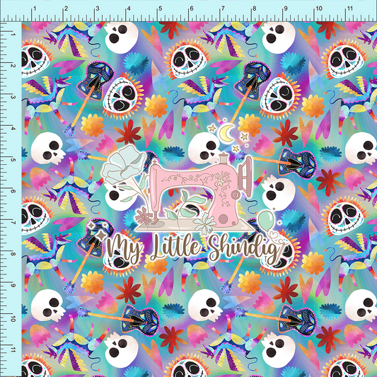 Fabric Club Month 05 -  Floral Skulls (retail)