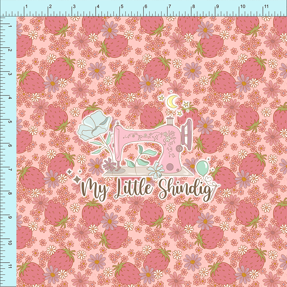 Fabric Club Month 27 - Floral Strawberries (retail)