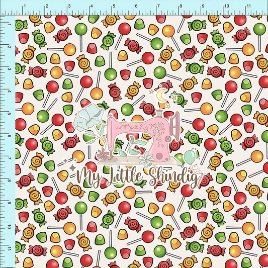 Fabric Club Month 30 - Gingerbread Candy And Gumdrops (retail)