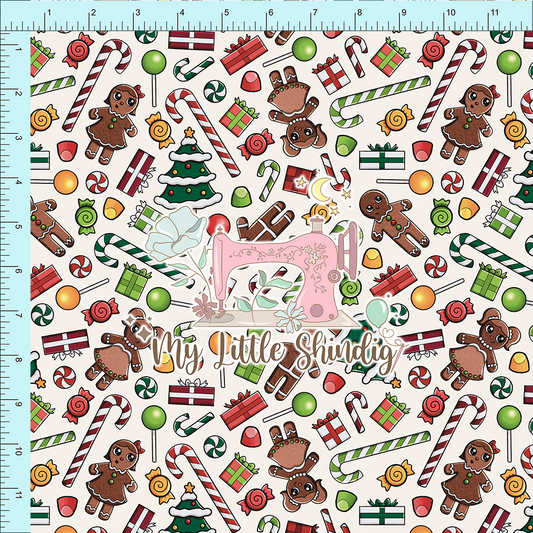 Gingerbread Party (pre-order) - Fabric Club Month 30