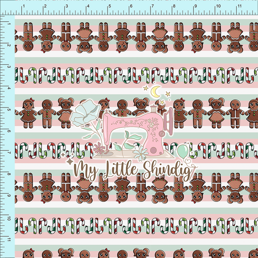 Fabric Club Month 30 - Gingerbread Stripes (retail)