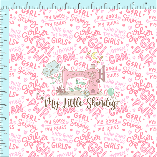 Girl Power Phrases Pink - TPU Clear Vinyl (retail)