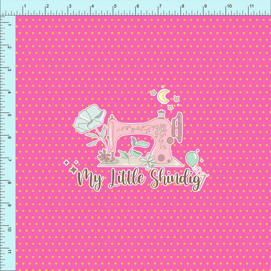 Fabric Club Month 51 - Groovy Summer Orange & Pink Dot (retail)
