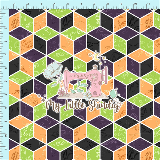 Fabric Club Month 28 - Halloween Diamonds (retail)