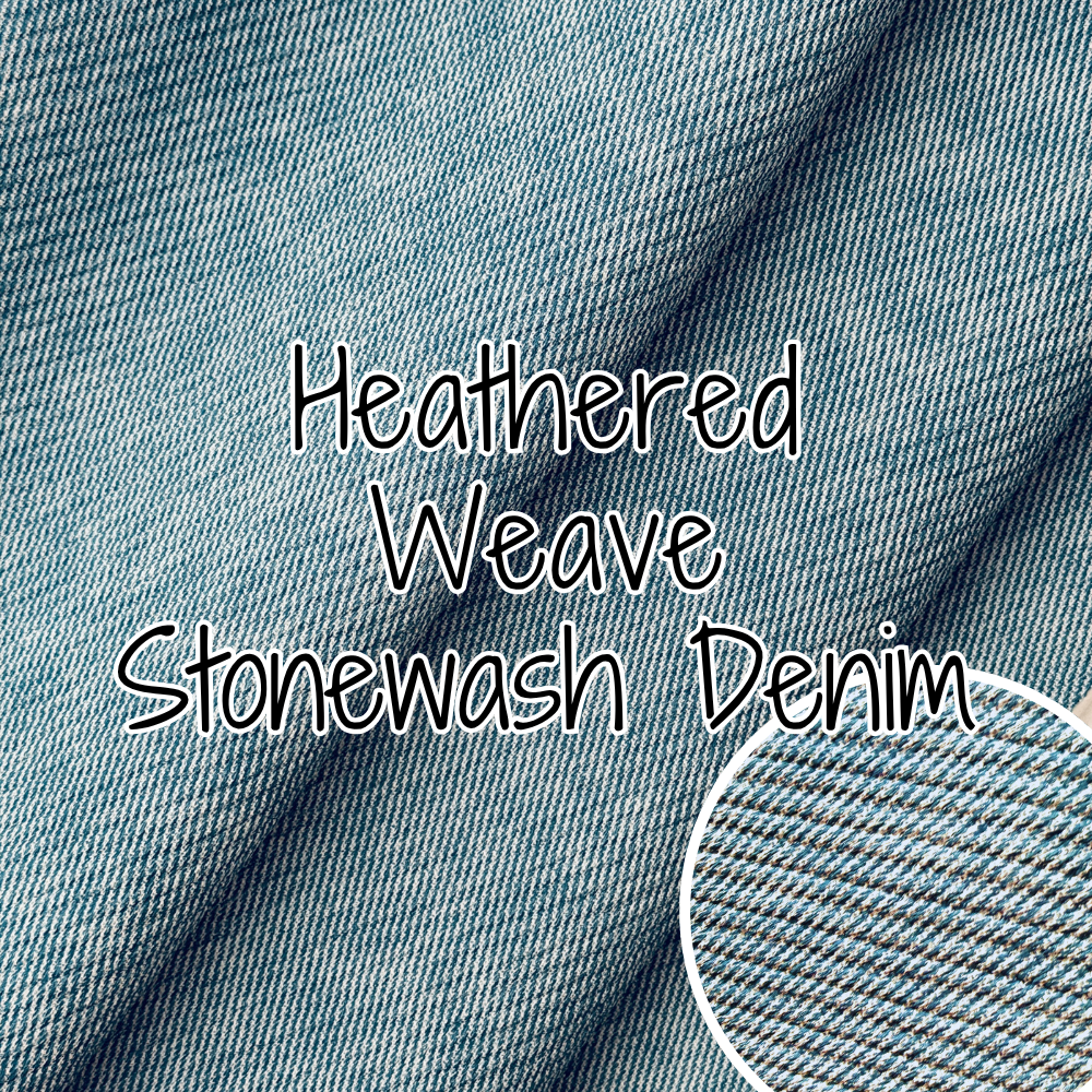Heathered Weave Vinyl - Stonewashed Denim 18" (retail)