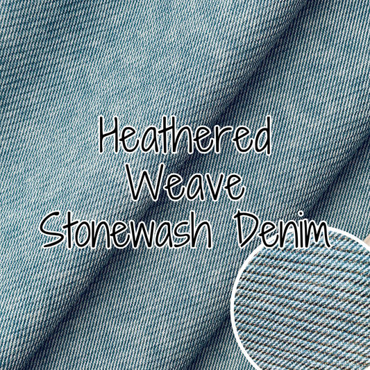 Heathered Weave Vinyl - Stonewashed Denim 18" (retail)
