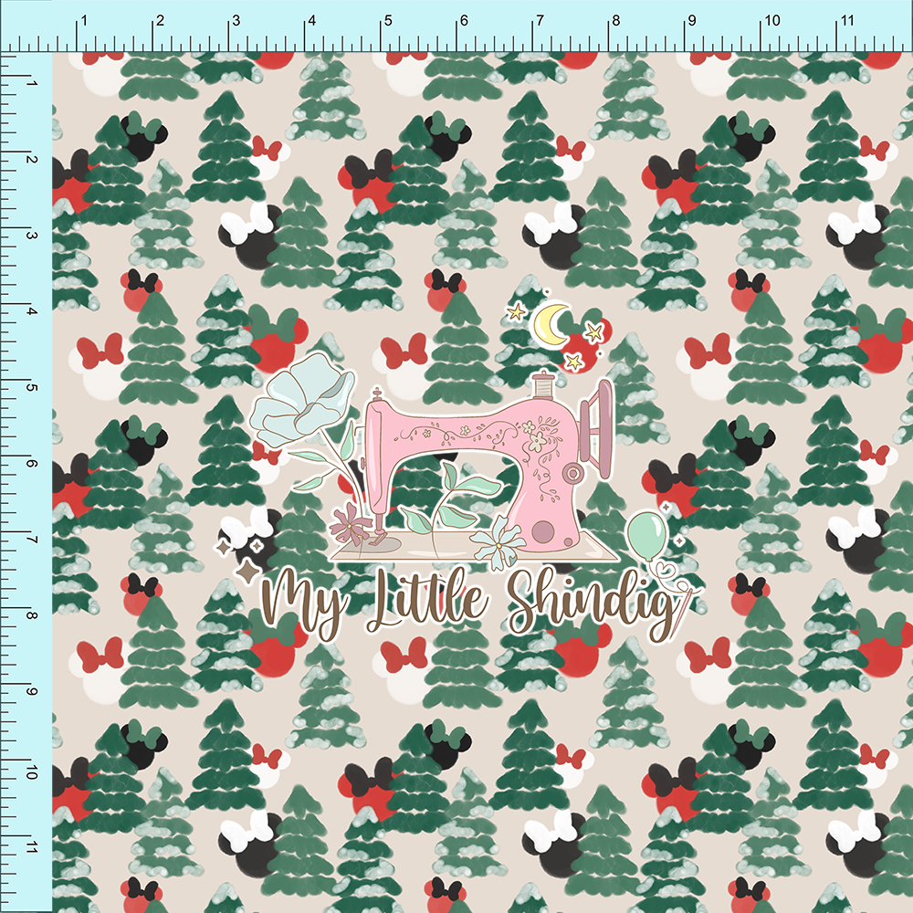 Fabric Club Month 42 - Holiday Forest Minnie (retail)