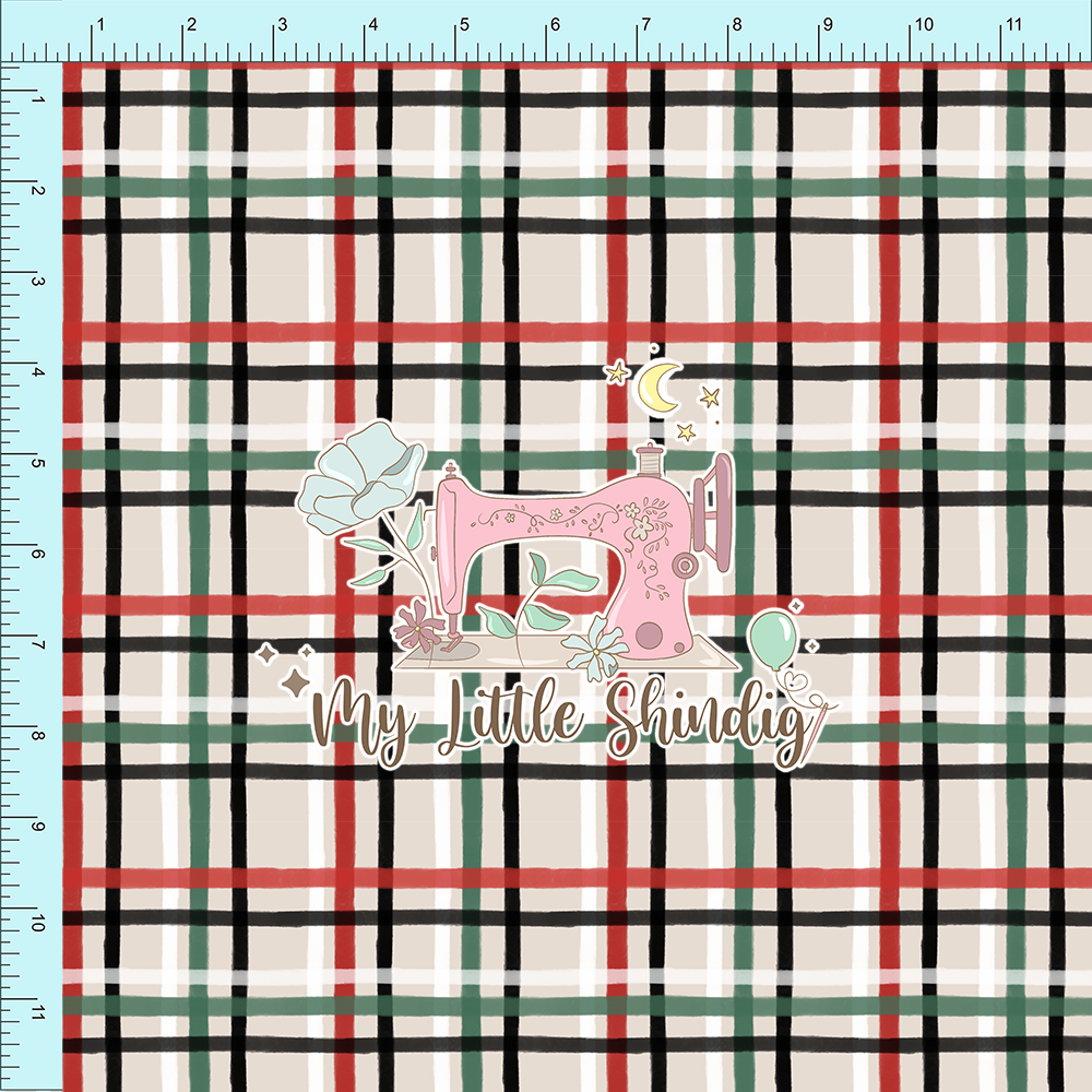 *Holiday Mouse Plaid (pre-order) - Fabric Club Month 42