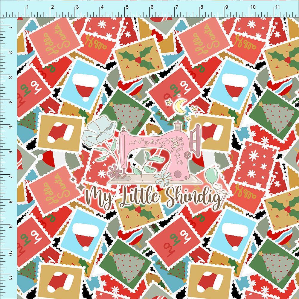 Fabric Club Month 31 - Holiday Postage (retail)
