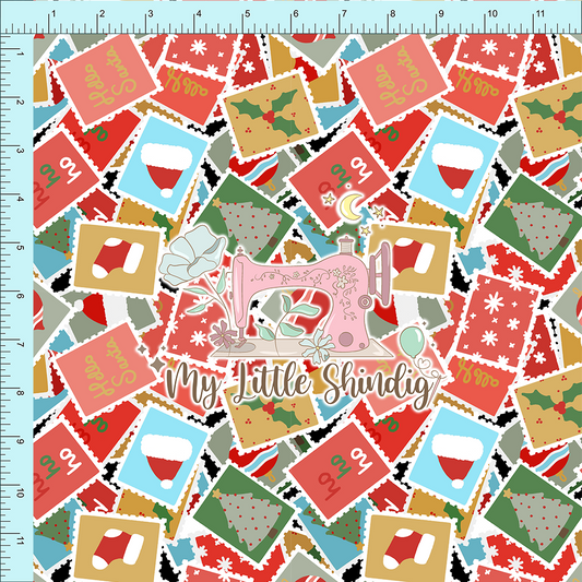 Fabric Club Month 31 - Holiday Postage (retail)