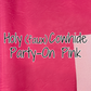 Holy (faux) Cowhide Vinyl - Party on Pink - 18" (retail)