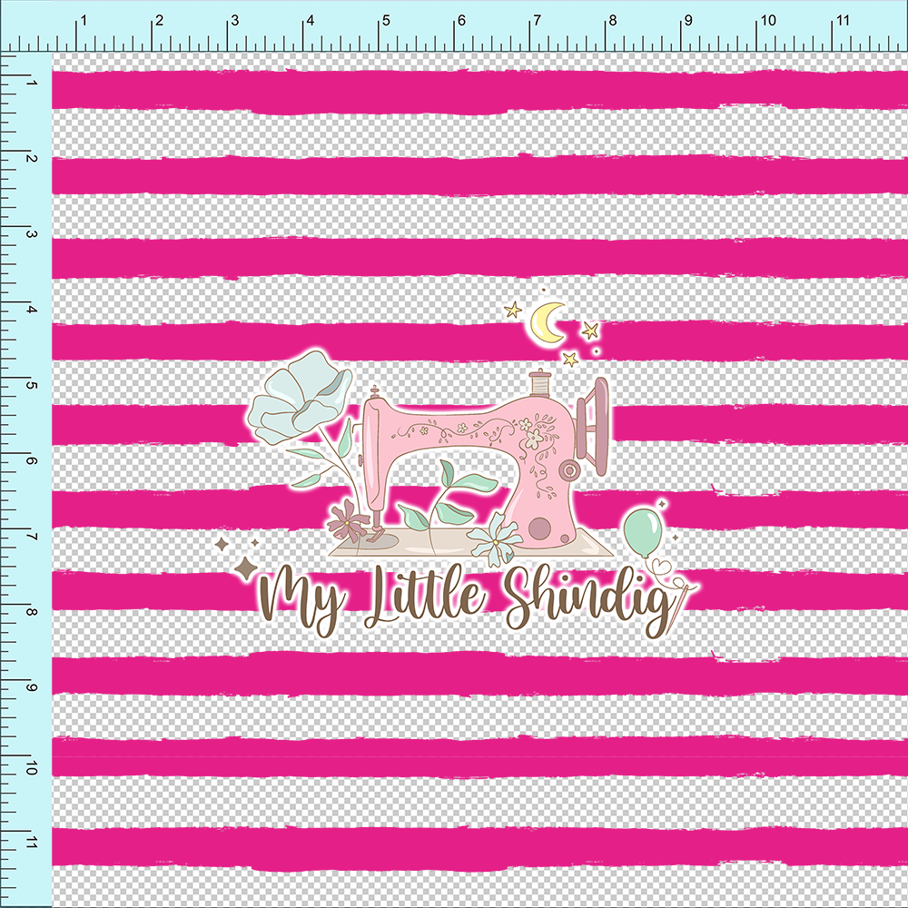 Hot Pink Sketchy Stripes - TPU Clear Vinyl (retail)
