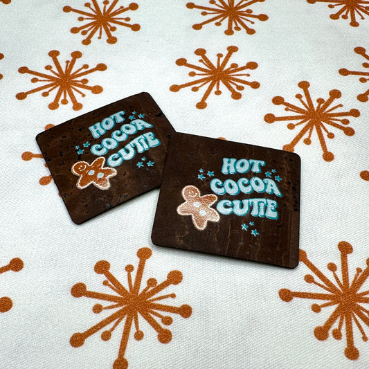 Hot Cocoa Cutie - Color Printed Cork Tags (6 Pack) - MEMBERS ONLY