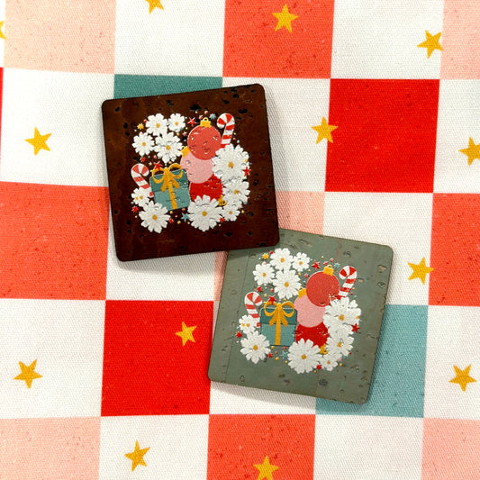 Flowery and Bright - Color Printed Cork Tags (6 Pack) - MEMBERS ONLY