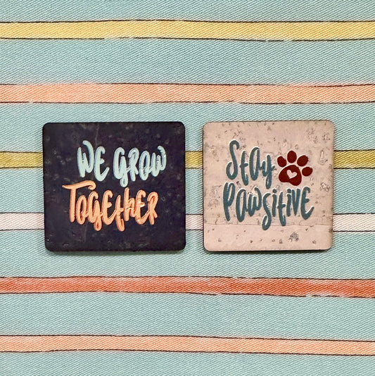 Paws & Petals - Color Printed Cork Tags (6 Pack) - MEMBERS ONLY