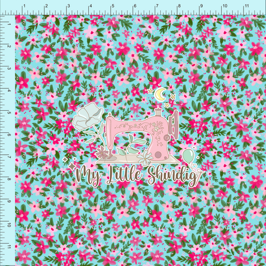 Fabric Club Month 59 - Island Summer Blue Canopy - Cotton Woven (retail)