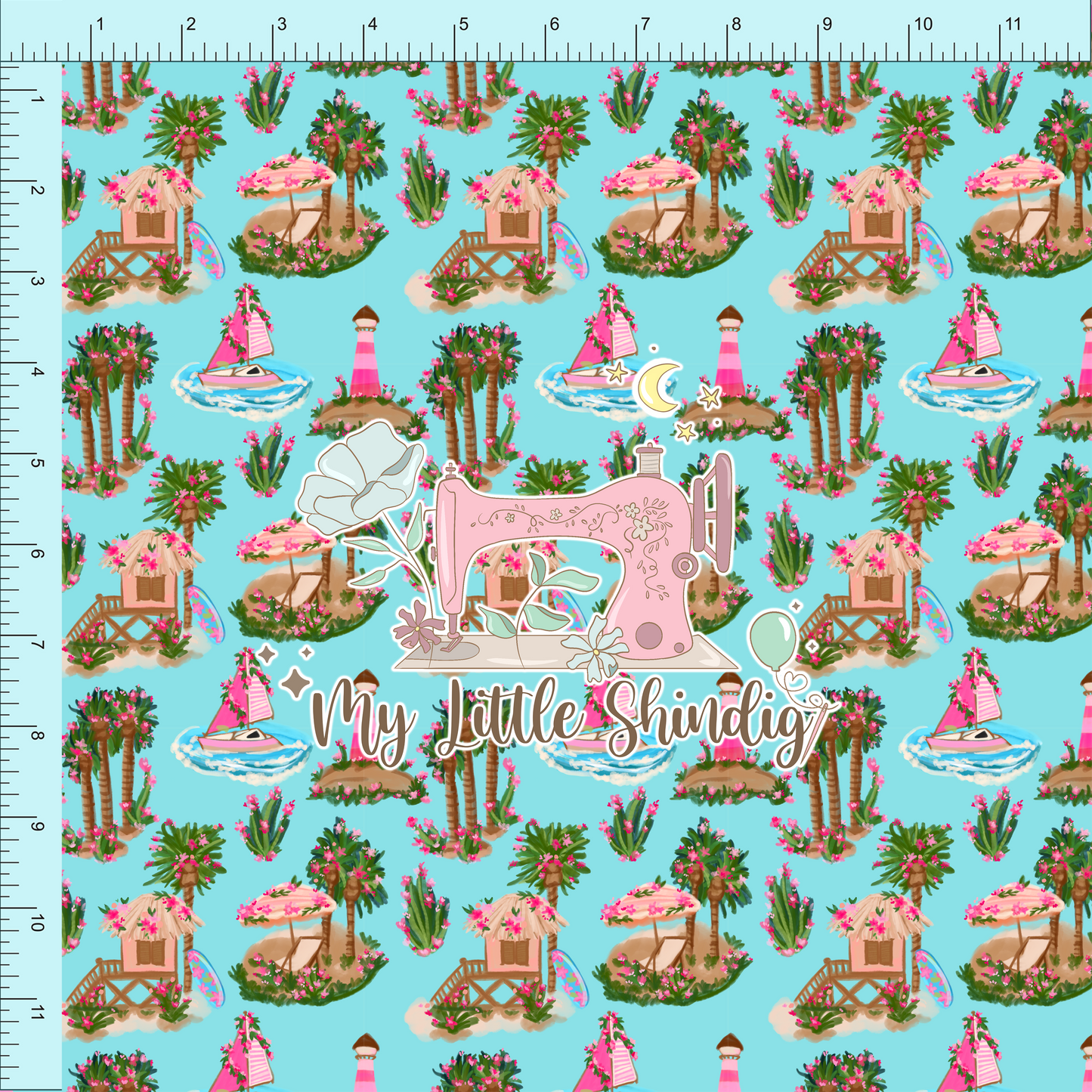 Fabric Club Month 59 - Island Summer Hideaway - Cotton Woven (retail)