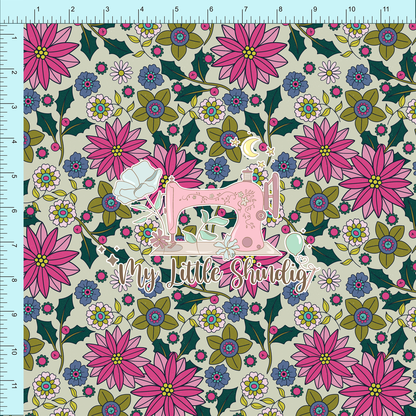 Fabric Club Month 61 - Merry Berry Light Floral