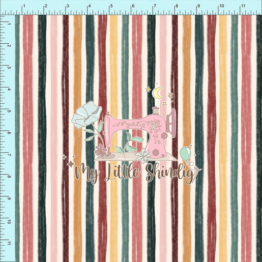 Fabric Club Month 33 - Multicolor Crayon Stripes (retail)