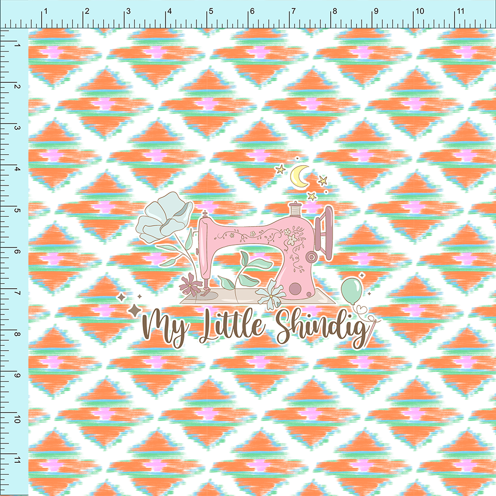 Fabric Club Month 49- Painted Orange Rug (retail)