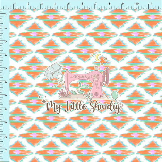 Fabric Club Month 49- Painted Orange Rug (retail)