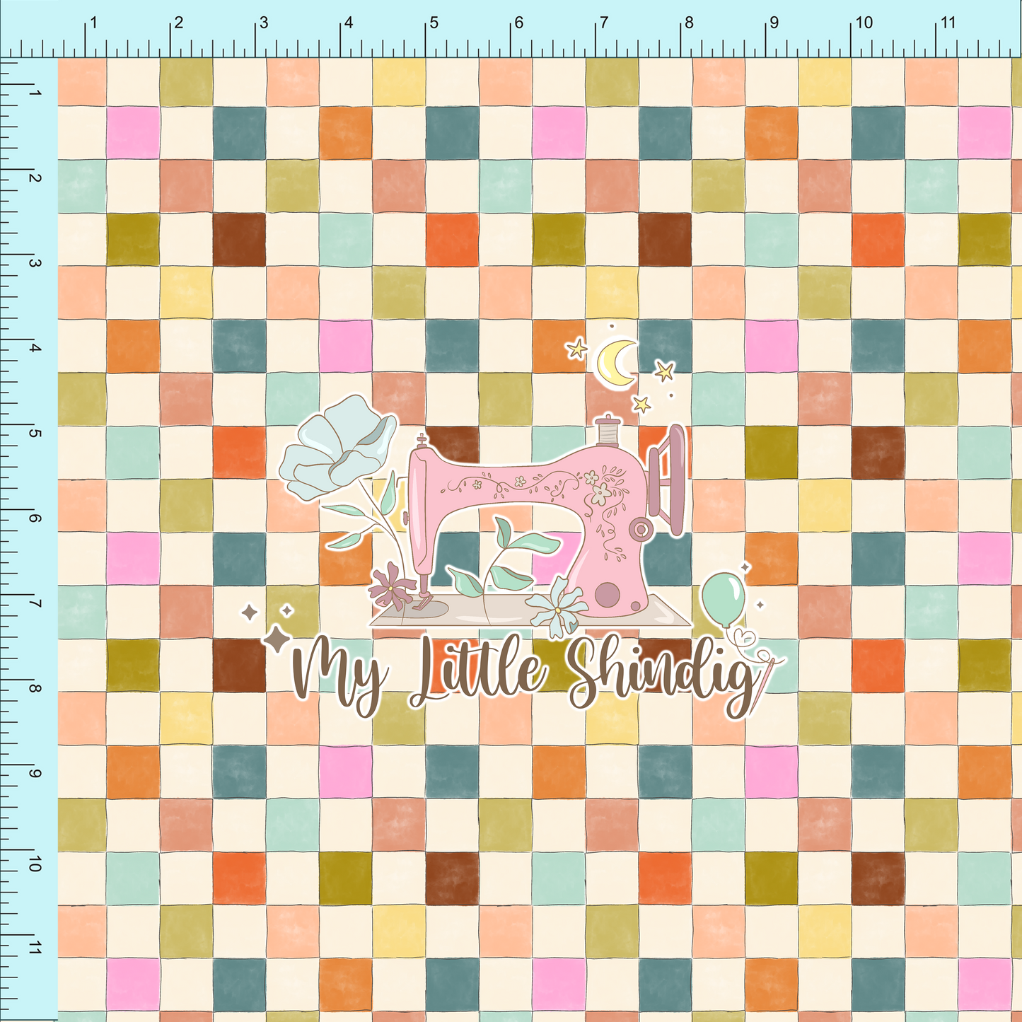 Fabric Club Month 57 - Paws & Petals Multicheck - Poly WPC (retail)