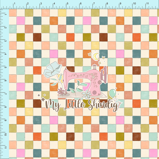 Fabric Club Month 57 - Paws & Petals Multicheck - Poly WPC (retail)