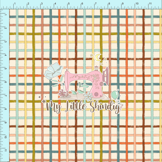 Fabric Club Month 57 - Paws & Petals Plaid - Cotton Woven (retail)