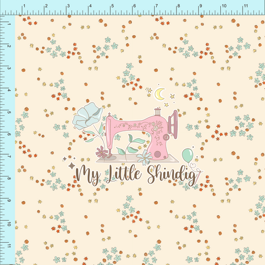 Fabric Club Month 57 - Paws & Petals Tiny Flowers - Cotton Woven (retail)