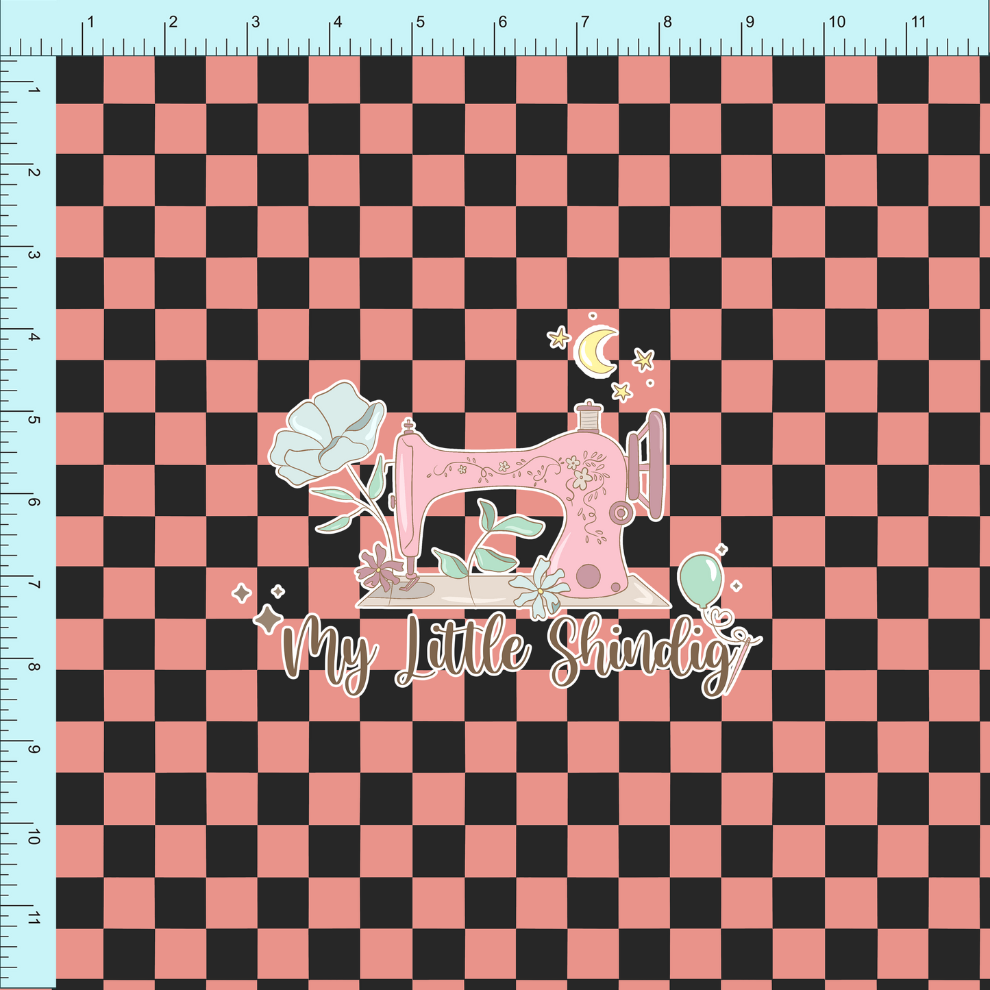 Fabric Club Month 60 - Pink Pumpkin Check - Cotton Woven (retail)