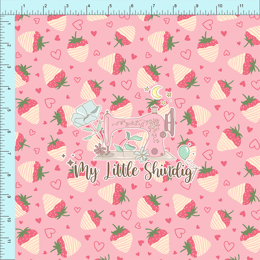 *Pink Strawberry Kisses (pre-order) - Fabric Club Month 44