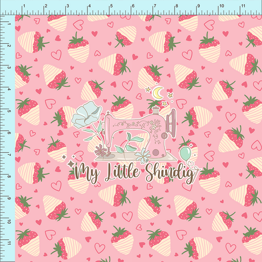 *Pink Strawberry Kisses (pre-order) - Fabric Club Month 44