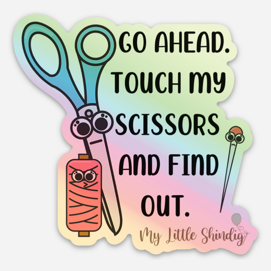 My Scissors - Holographic Sticker