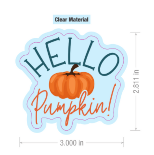 Hello, Pumpkin - Clear Sticker