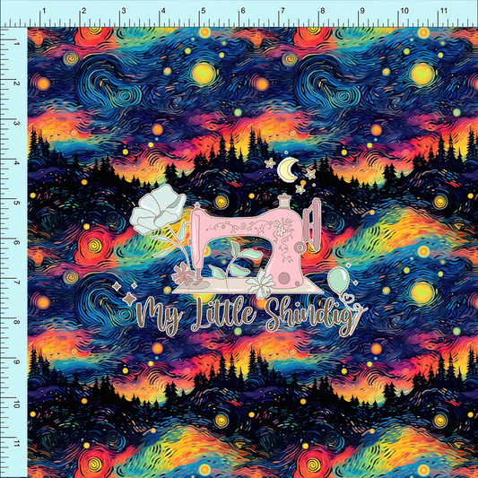 Fabric Club Month 36 - Starry Night Pines (retail)