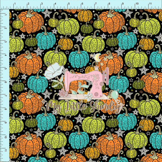 *Swirly Green Gourds (pre-order) - Fabric Club Month 40
