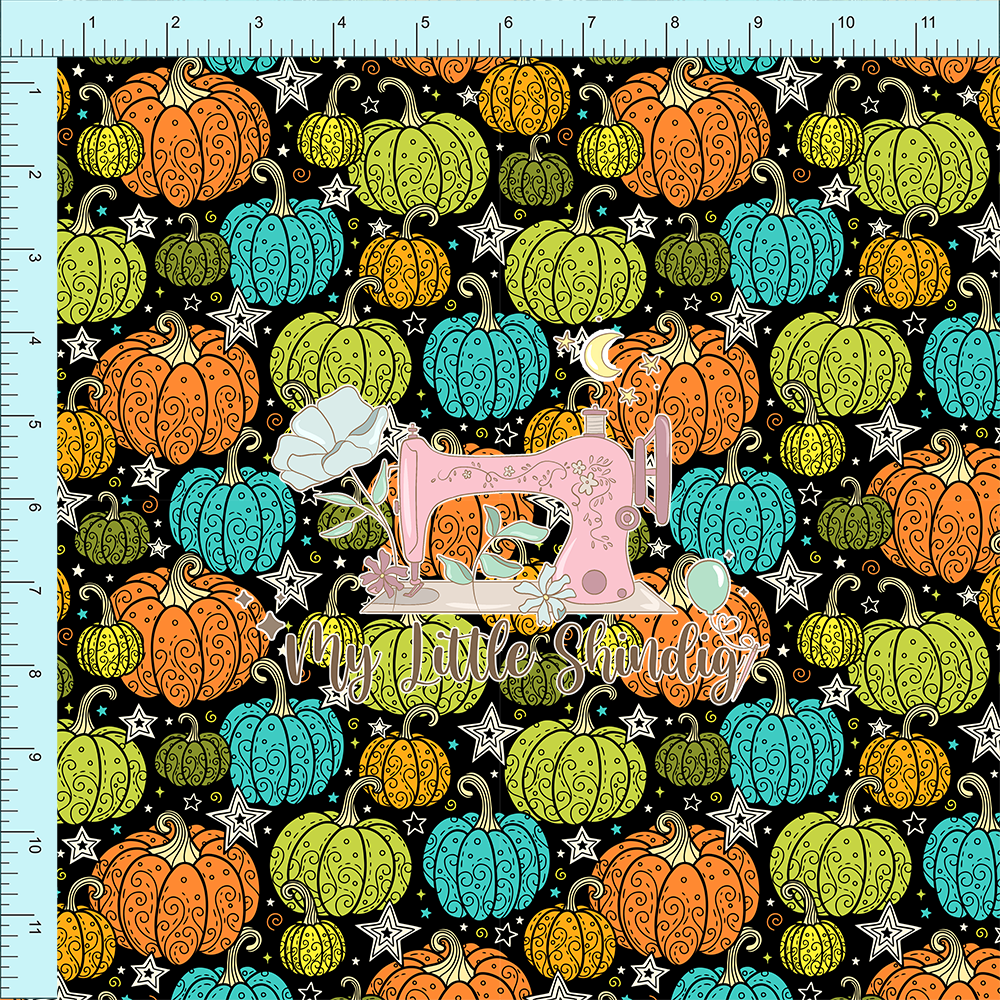 *Swirly Green Gourds - Fabric Club Month 40 (pre-order)