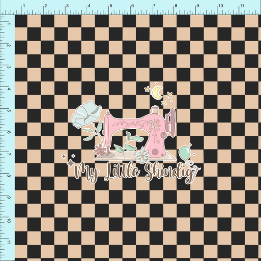 Fabric Club Month 60 - Tan + Black Check