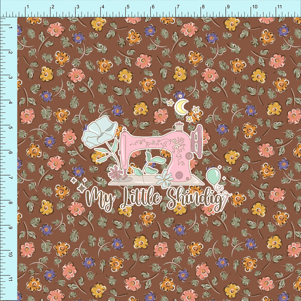 Fabric Club Month 45 - Tiny Petals Brown (retail)