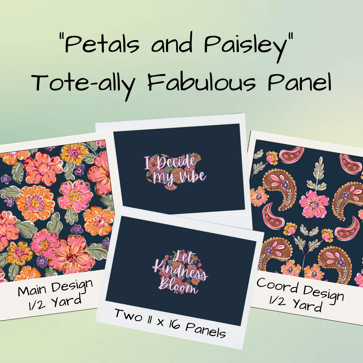 Petals & Paisley Tote-Ally Fabulous Panel (retail)