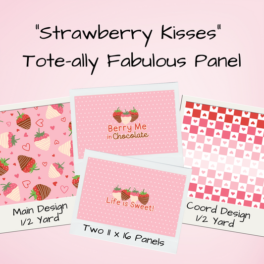 Strawberry Kisses Tote-Ally Fabulous Panel (retail)