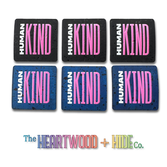 humanKIND - Color Printed Cork Tags - 6 Pack (pre-order)