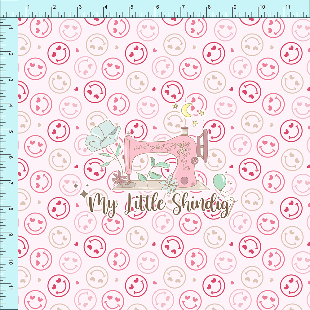 Fabric Club Month 56 - Sweetheart Smileys - Cotton Woven (retail)