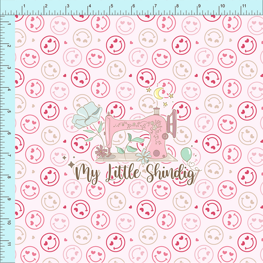 Fabric Club Month 56 - Sweetheart Smileys - Cotton Woven (retail)